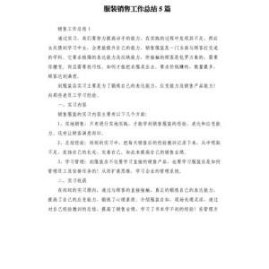 服装设计助理总结3000字